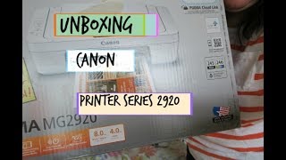 unboxing CANON  PIXMA MG 2900 series