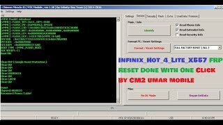 Infinix Hot 4 Lite X557 FRP Reset Done With One Click By CM2