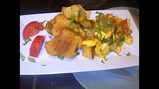 HOMEMADE JAMAICAN ACKEE AND SALTFISH W/FRIED BREADFRUIT