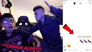 REACTING TO MY 13 YEAR OLD BROTHERS CRINGEY INSTAGRAM DM'S!!