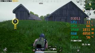 PUBG MOBILE ON PC -- GeForce GT 1030 -- AMD Ryzen 5 3600 --  FPS Test