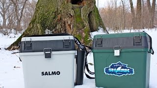 Обзор ящиков для зимней рыбалки Salmo и Golden Catch