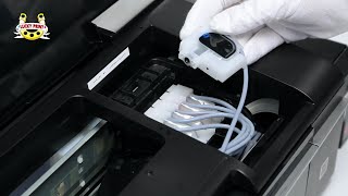 Удаление воздуха из шлейфа Epson L800