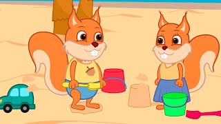 Famille d'Écureuil - Pyramides de sable Animé 2024 en Français