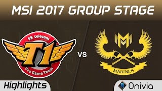 SKT vs GAM Highlights MSI 2017 Group Stage SK Telecom T1 vs Gigabyte Marines by Onivia