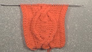 0194-узор.Жгут.Переплетения. Вязание спицами. Pattern. Knitting with needles