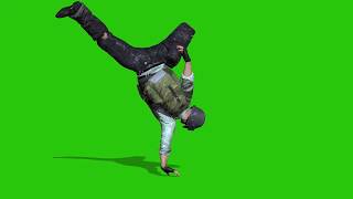 PUBG Green Screen Street Dance Male - Skate Roll