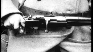 French rifles in use during World War I HD Stock Footage