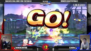 SB2 - Generic Rhyme (Robin) Vs. Eshura (Toon Link) - WQF - Smash 4
