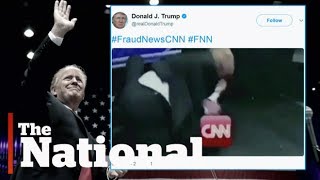 Trump takes on CNN in wrestling meme tweet