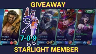 [Gameplay Mobile Legends] HANABI KDA 7-0-9, GIVEAWAY STARLIGHT MEMBER
