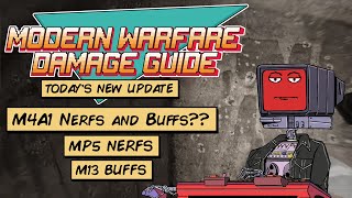 New Damage and Range Stats! M4 Nerf and Buff, M13 Buff, MP5 Nerf - CoD Modern Warfare Damage Guide