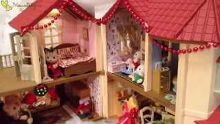 Обзор Sylvanian families city house with lights/Домик с мебелью!