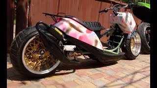 Low stanceworks scooter Honda dio 27 tuning air suspension на пневмо подвеске ruckster Dorbyworks