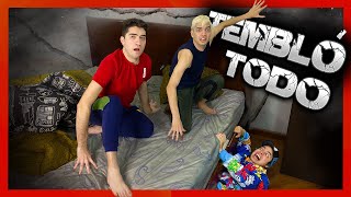 ¡ESTÁ TEMBLANDO! BROMA A MI HERMANO Y MI PRIMO CON TERREMOTO FALSO - Yolo Aventuras