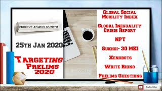 English Current Affairs  - 25 Jan 2020