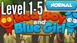 Red Boy And Blue Girl Level 1 2 3 4 5 Normal Mode In Forest Temple Maze Android Walkthrough