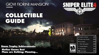 Sniper Elite 4: Level 7 / Giovi Fiorini Mansion (Collectibles Guide) - HTG