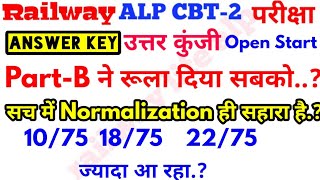 Alp cbt2 Answer key Now open but Part-B में normalization ही सहारा है