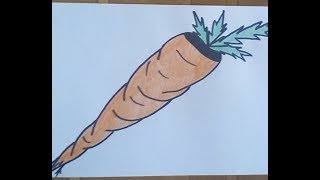 Как нарисовать морковку     -     How to draw a carrot Как нарисовать милые рисунки