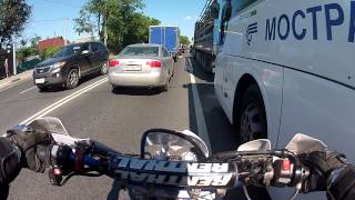 Мегапрострел! TTR250 VS XR650R supermoto