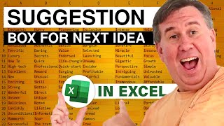 Excel Suggest The Next Awesome Excel Idea - 2366