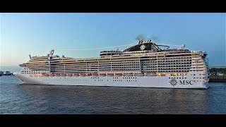 1080p Hafengeburtstag 2019 MSC Preziosa & AIDAsol gemeinsames einlaufen in Hamburg 12.05.2019