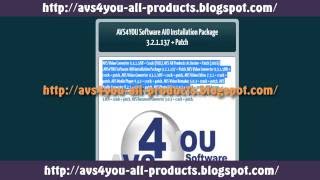 AVS4YOU Software AIO Installation Package 4.1.2.152 + Patch (2018)