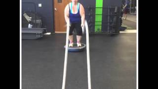 Plus size bosu ball and rope workout
