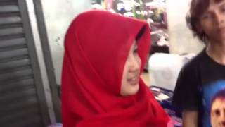 Jablay berjilbab merah belum di toel
