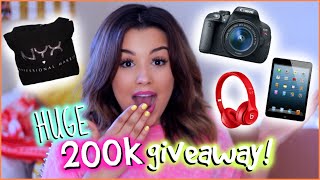 HUGE 200K GIVEAWAY!!! (Canon T5i, iPad Mini + MORE!)