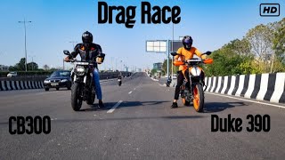 Honda CB300R Vs Ktm Duke390 Drag Race ??