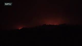 LIVE: Wildfires continue raging on Greek island of Evia