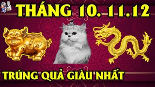 GIỚI TIÊN TRI RÙNG MÌNH, 3 CON GIÁP VÀO THÁNG 10.11.12 TRÚNG QUẢ PHÁT TÀI, GIÀU HƠN CHỦ NỢ |TVTL