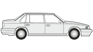 How to Draw a Volvo S90 executive / Как нарисовать Volvo S90 executive