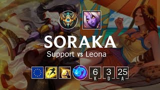 Soraka Support vs Leona - EUW Challenger Patch 8.20