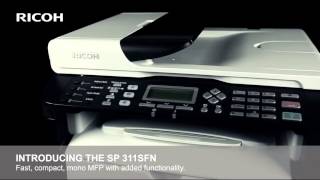 Ricoh SP 311SFNw wireless black and white multifunctional printer