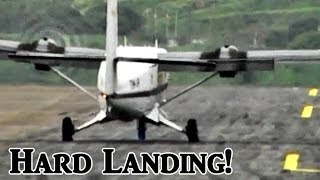 Hard touchdown! Twin Otter Landing at Princess Juliana Int'l (Full HD1080p)