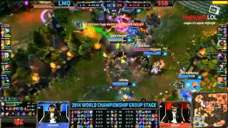 Highlight LMQ vs SSB LMQ vs Samsung Blue Group C Day 4 Worlds 2014
