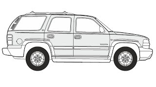 How to Draw a Chevrolet Tahoe / Как нарисовать Chevrolet Tahoe