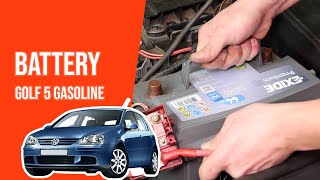 How to replace the car battery GOLF 5 1.4i 16V?