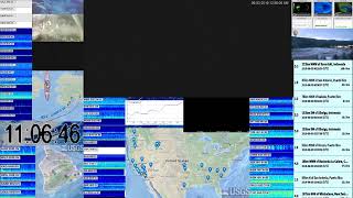 Live Hurricane, Earthquake, Volcano, Solar monitoring USA USGS IRIS Swarm Data