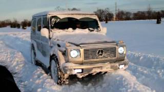 My snow drift in my buddies' AMG G55