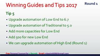 CapSim 2017 - Capstone - Win All 8 Round Strategies - Round 1