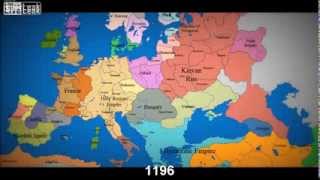 Политическая карта Европы с 1140 по 2012