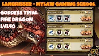 LANGRISSER   MYLAW GAMING SCHOOL   Fire Dragon level 40   Goddess Trial Walkthrough