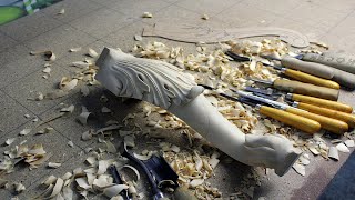 Ножка Кабриоль резная. Carved Cabriole leg.