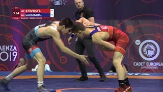 1/4 FS - 55 kg: Z. BAYRAMOV (AZE) v. O. GAZASHVILI (GEO)