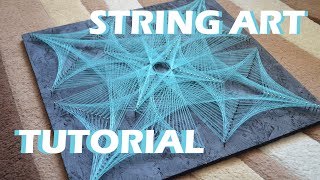 STRING ART TUTORIAL | timelapse | СТРИНГ АРТ | обучение с русскими субтитрами
