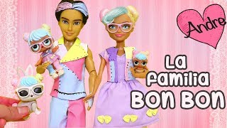 La familia LOL Bon Bon y el gatito peleón | Jugando muñecas y juguetes con Andre